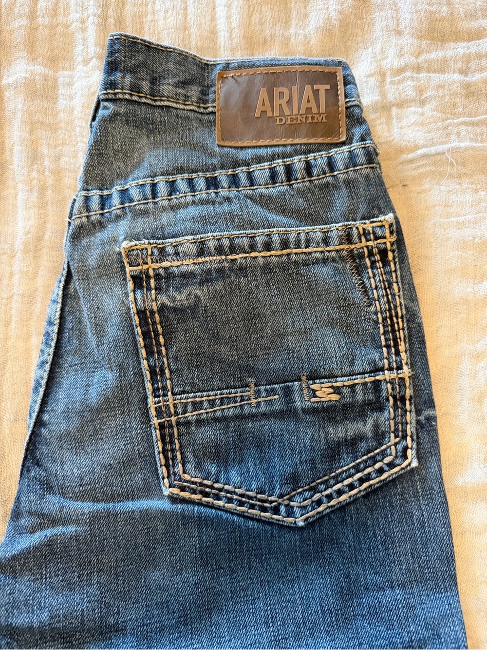 Ariat Men's Faded Blue Relaxed Denim Jeans